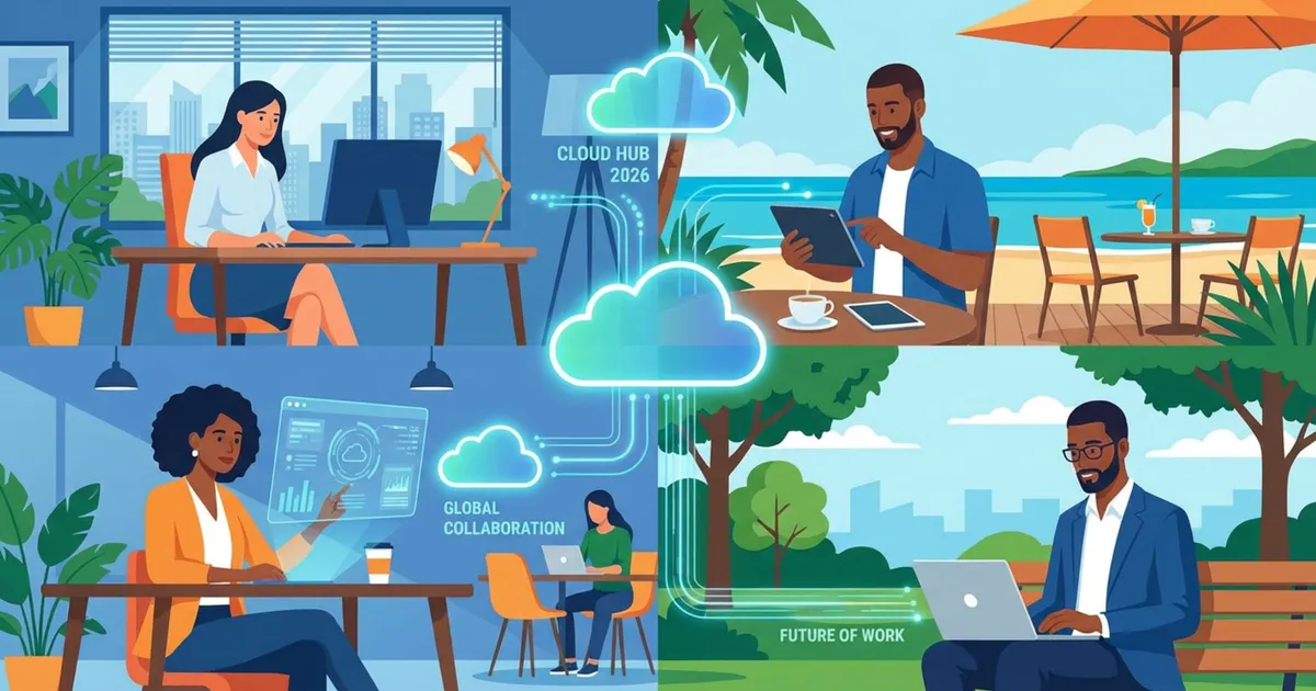 Future of remote freelancing in 2026 with professionals working online worldwide