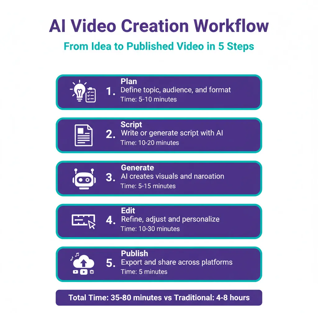ai video creation workflow infographics