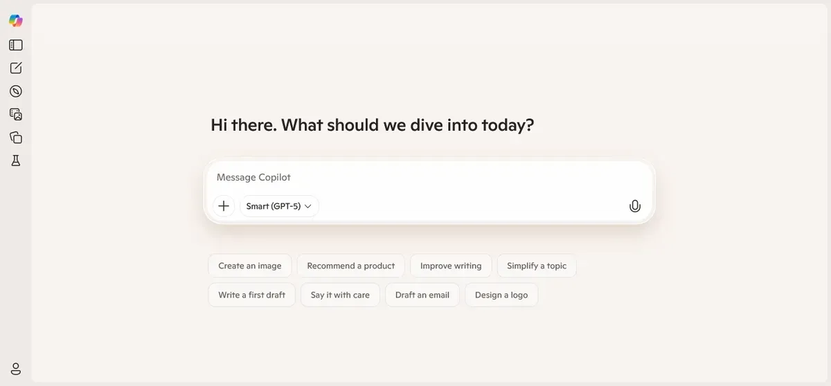 microsoft copilot interface