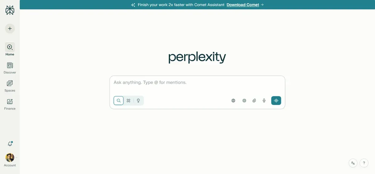 perplexity ai interface