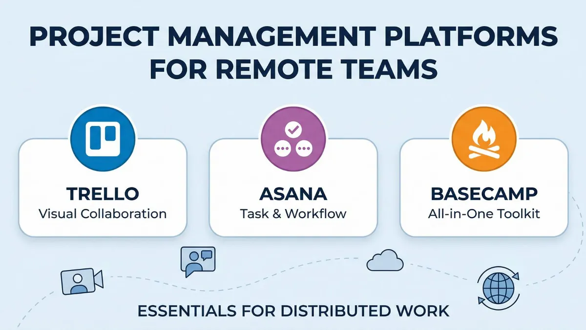 project management tools: trello, asana, basecamp