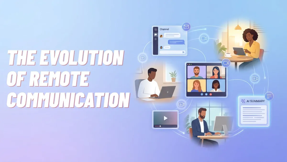 a diverse remote team is shown working from different locations