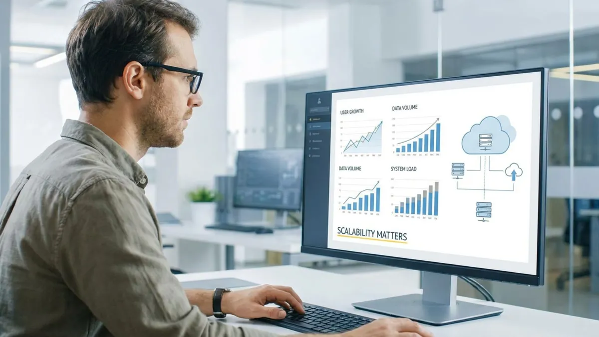 a professional software engineer checking Web application scalability